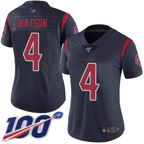 cheap nfl jerseys china wholesale Women\\'s Houston Texans #4 Deshaun Watson Navy Blue ...